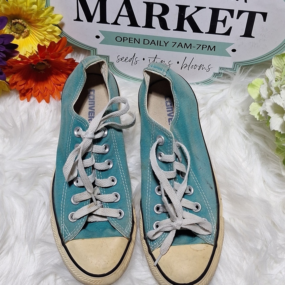 Converse all star  green mens size 5 sneakers, - Picture 2 of 5
